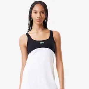 Lacoste X Bandier Black and White Colorblock Tennis Dress LG